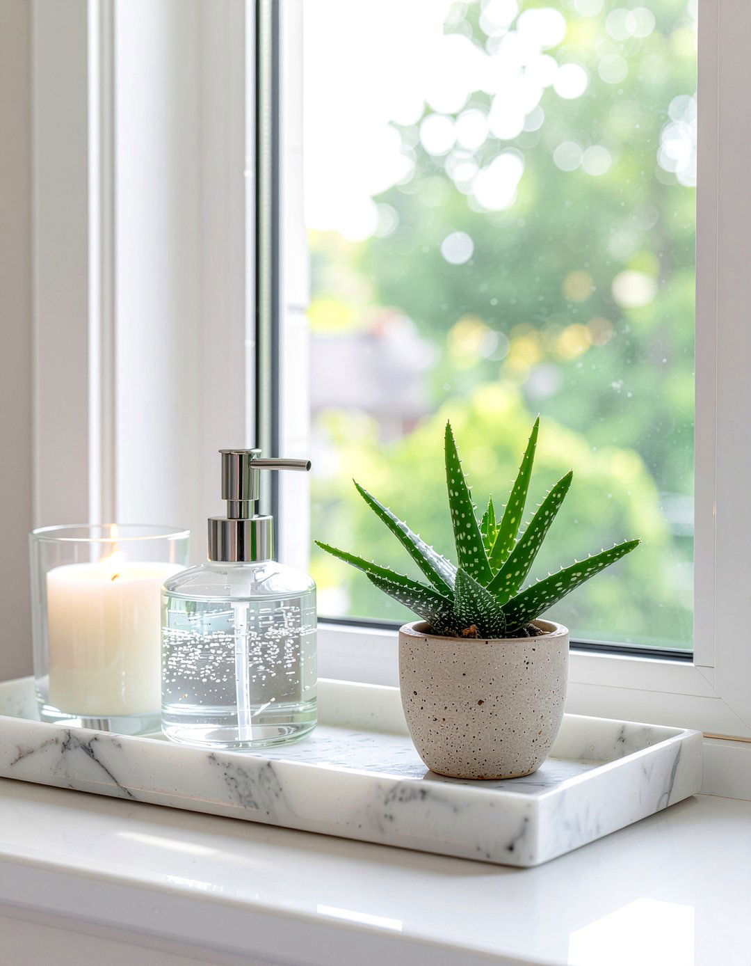 Window sill storage - 30 bathroom creative storage ideas