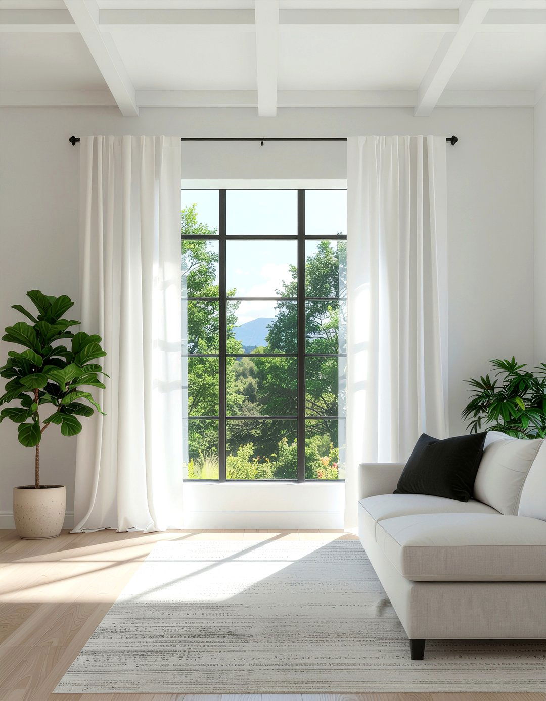 Window treatments - 30 living room on a budget ideas