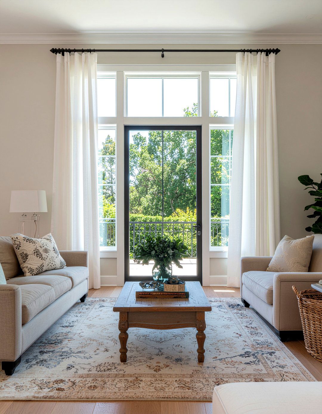 Window treatments - 30 low cost living room ideas