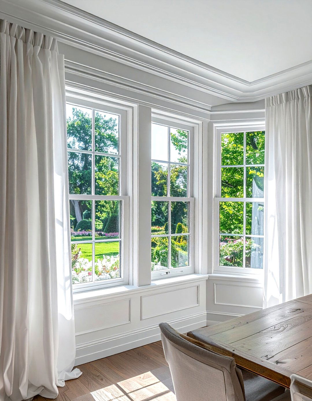 Window trim molding - 30 weekend dining room project ideas