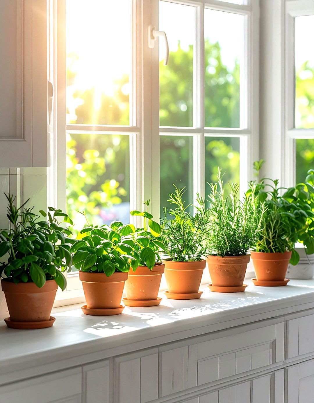 Windowsill Herb Garden - 30 kitchen finishing touches ideas
