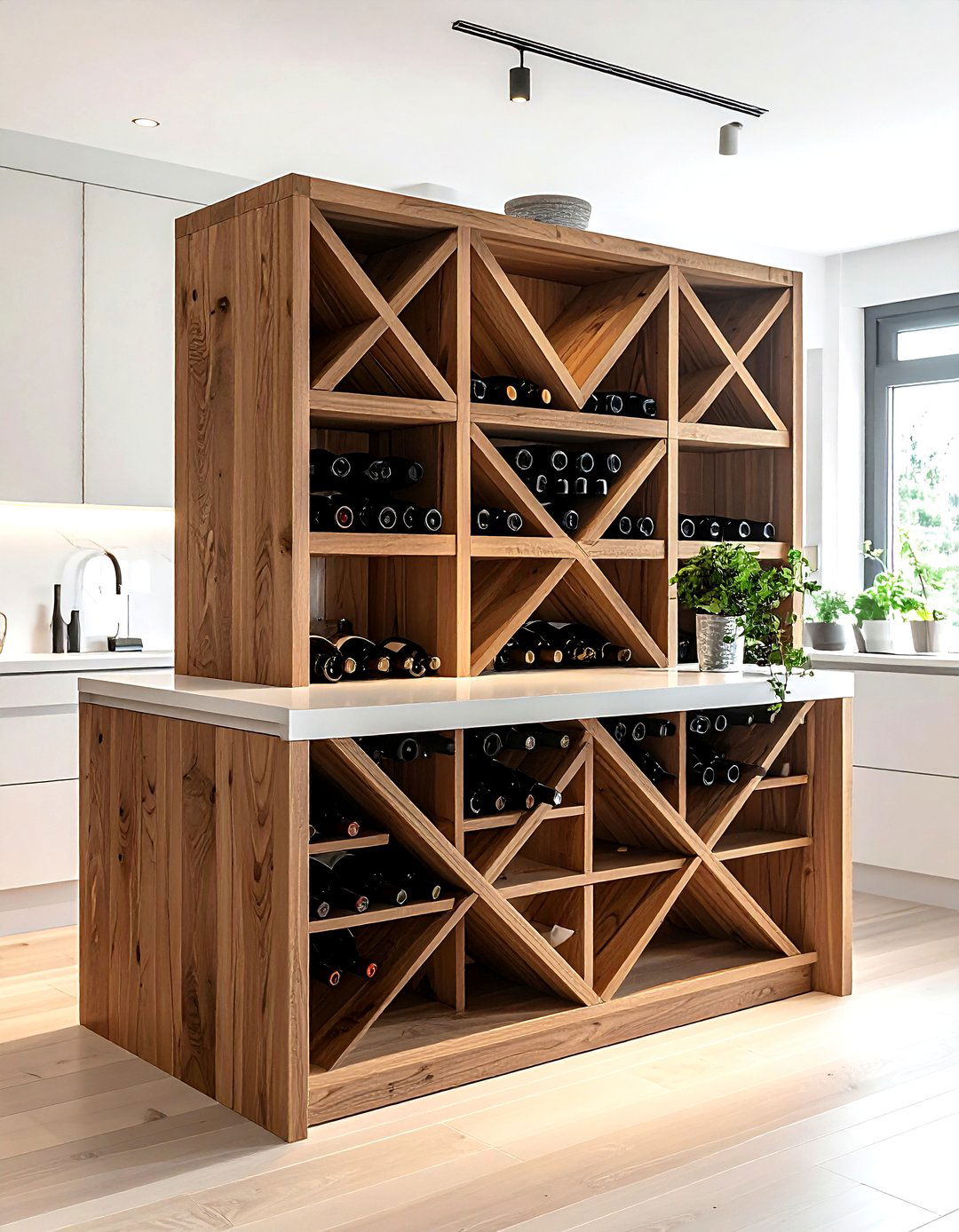 Wine bottle rack - 30 kitchen creative storage ideas