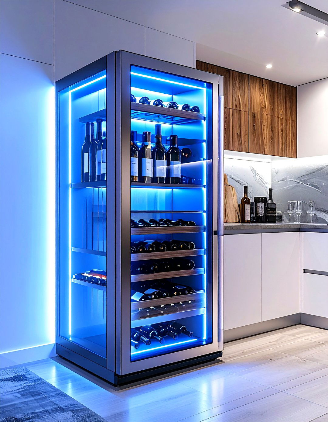 Wine fridge - 30 kitchen goals ideas