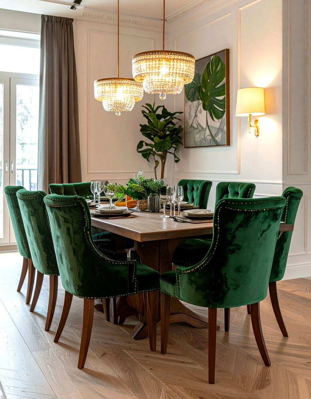 Wingback Velvet Dining Chair - 30 velvet dining chair ideas