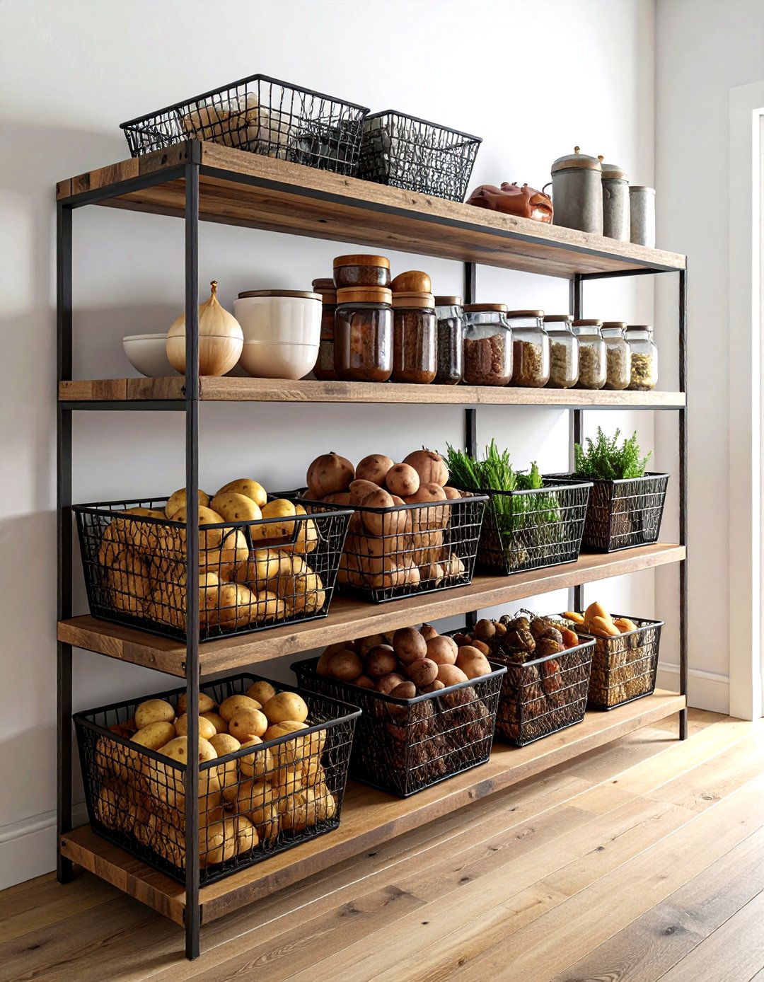 Wire Basket Storage - 30 kitchen closet organization