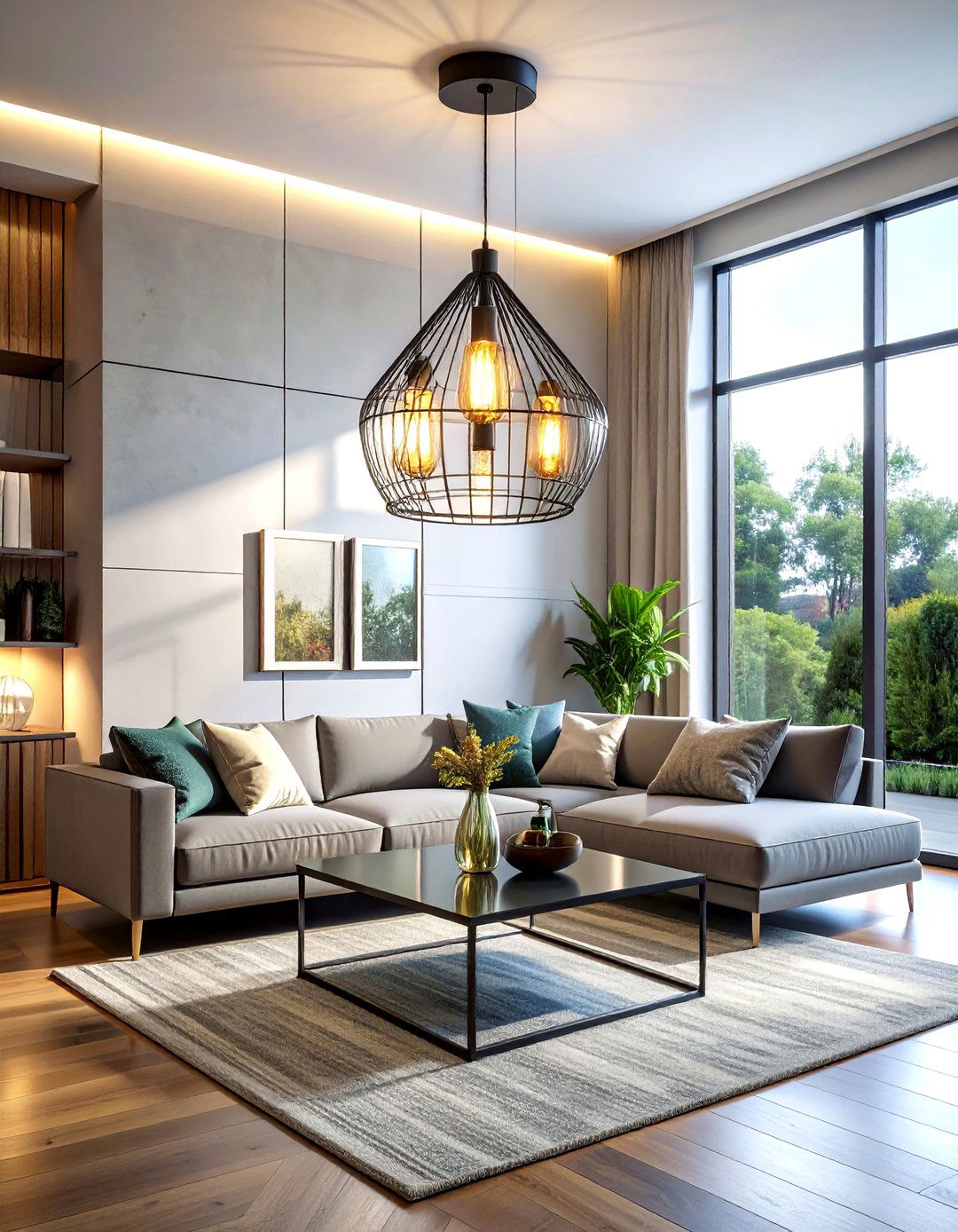 Wire Cage Light - 30 living room pendant lighting ideas