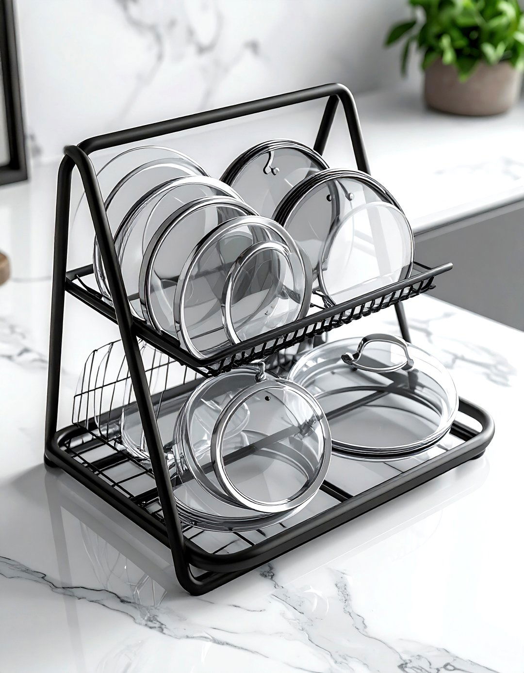 Wire Pot Lid Stand - 30 lid organizer kitchen ideas