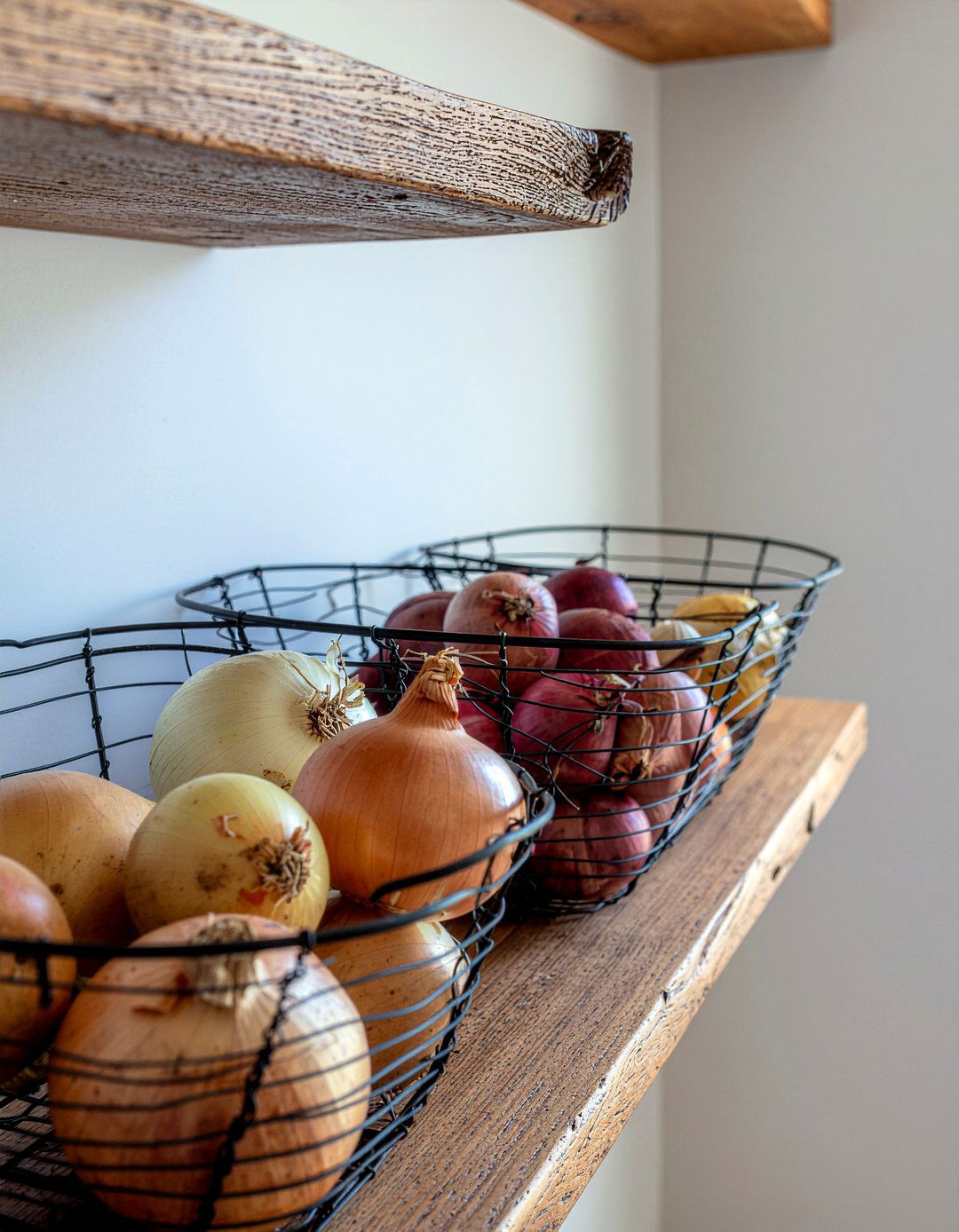 Wire Storage Baskets - 30 kitchen cabinet organization ideas