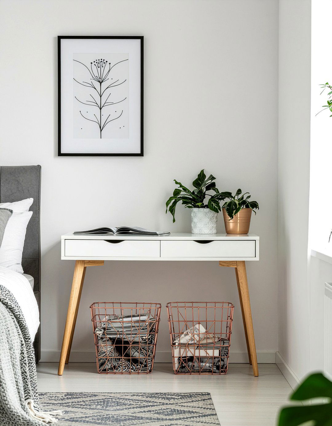 Wire Storage Baskets - 30 bedroom storage boxes