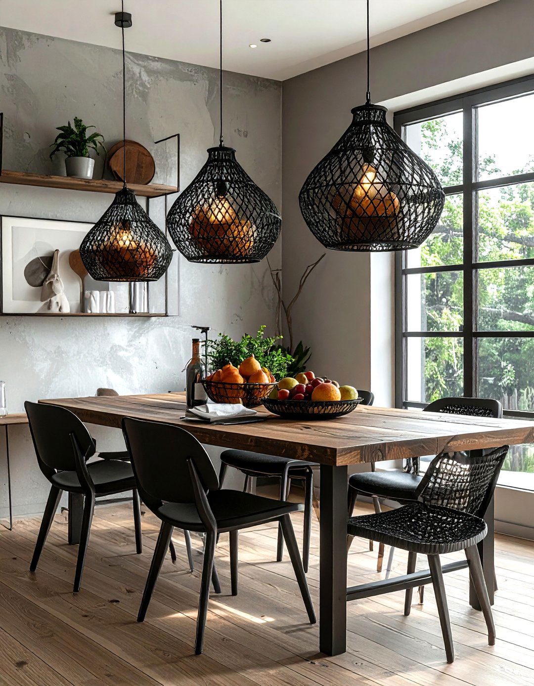Wire Wall Basket - 30 dining room hanging storage ideas