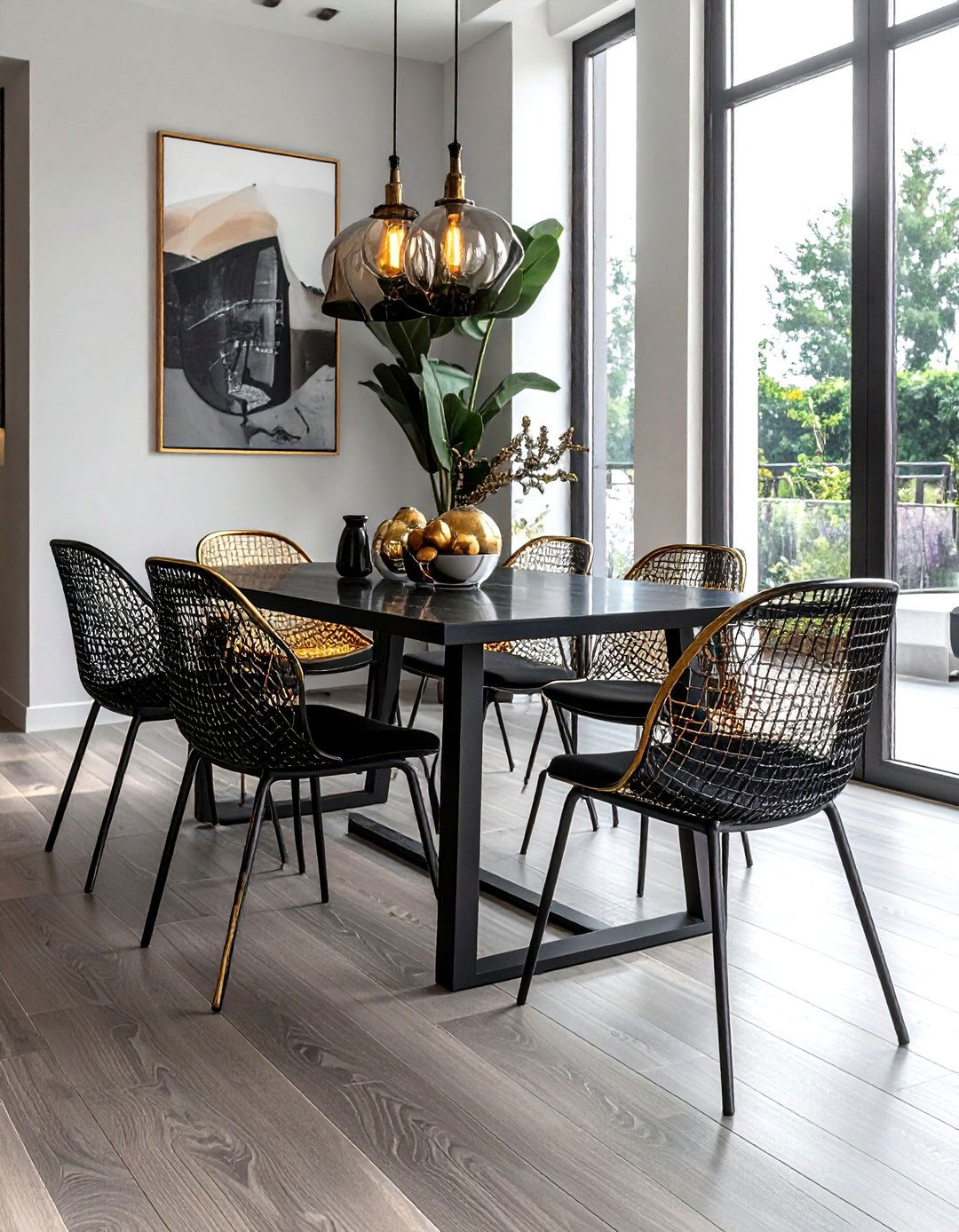 Wire frame dining chairs - 30 mismatched dining chair ideas