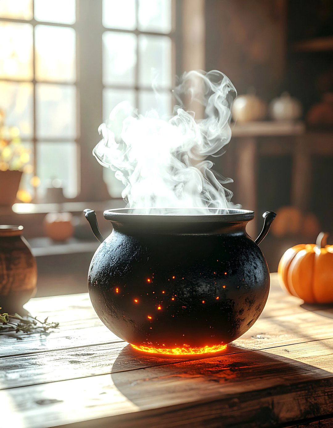 Witch Cauldron Centerpiece - 30 spooky decor ideas