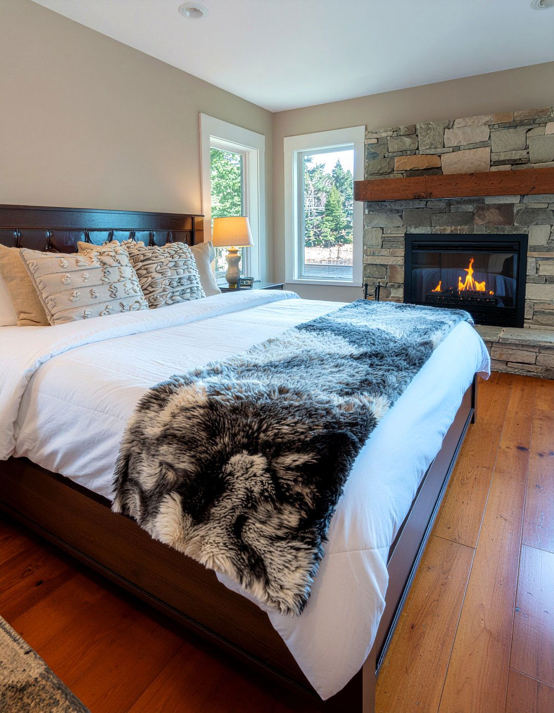 Wolf Print Throw - 30 bedroom faux fur throws