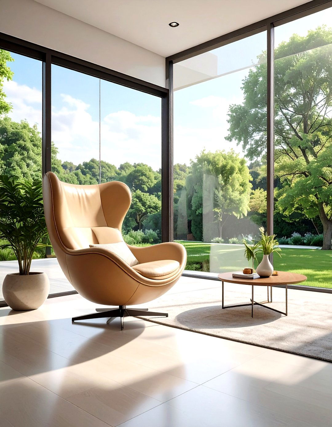 Womb Chair By Large Window - 30 living room womb chair ideas