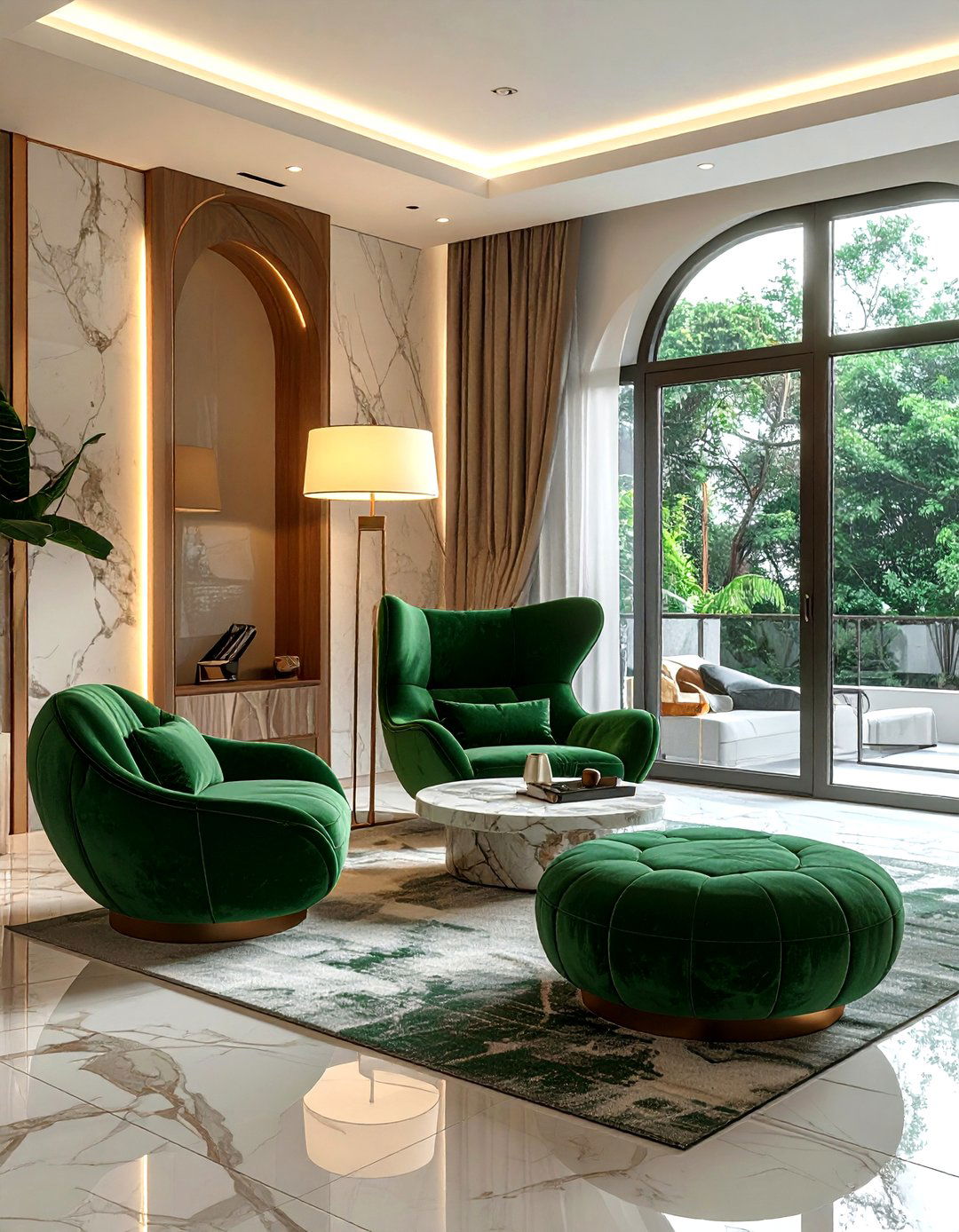 Womb Chair With Ottoman - 30 living room womb chair ideas