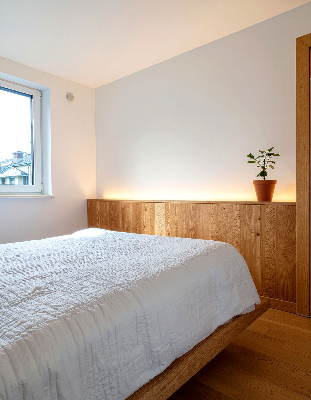 Wood Accent Niche - 30 bedroom niche ideas