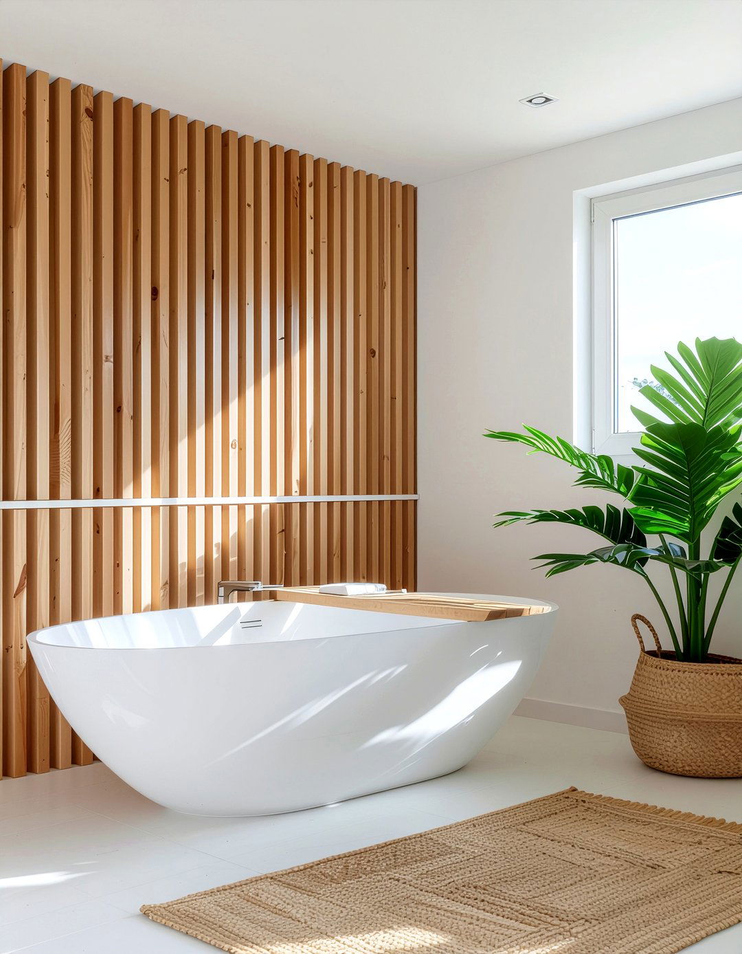 Wood Accent Wall - 30 bathroom enhancement ideas