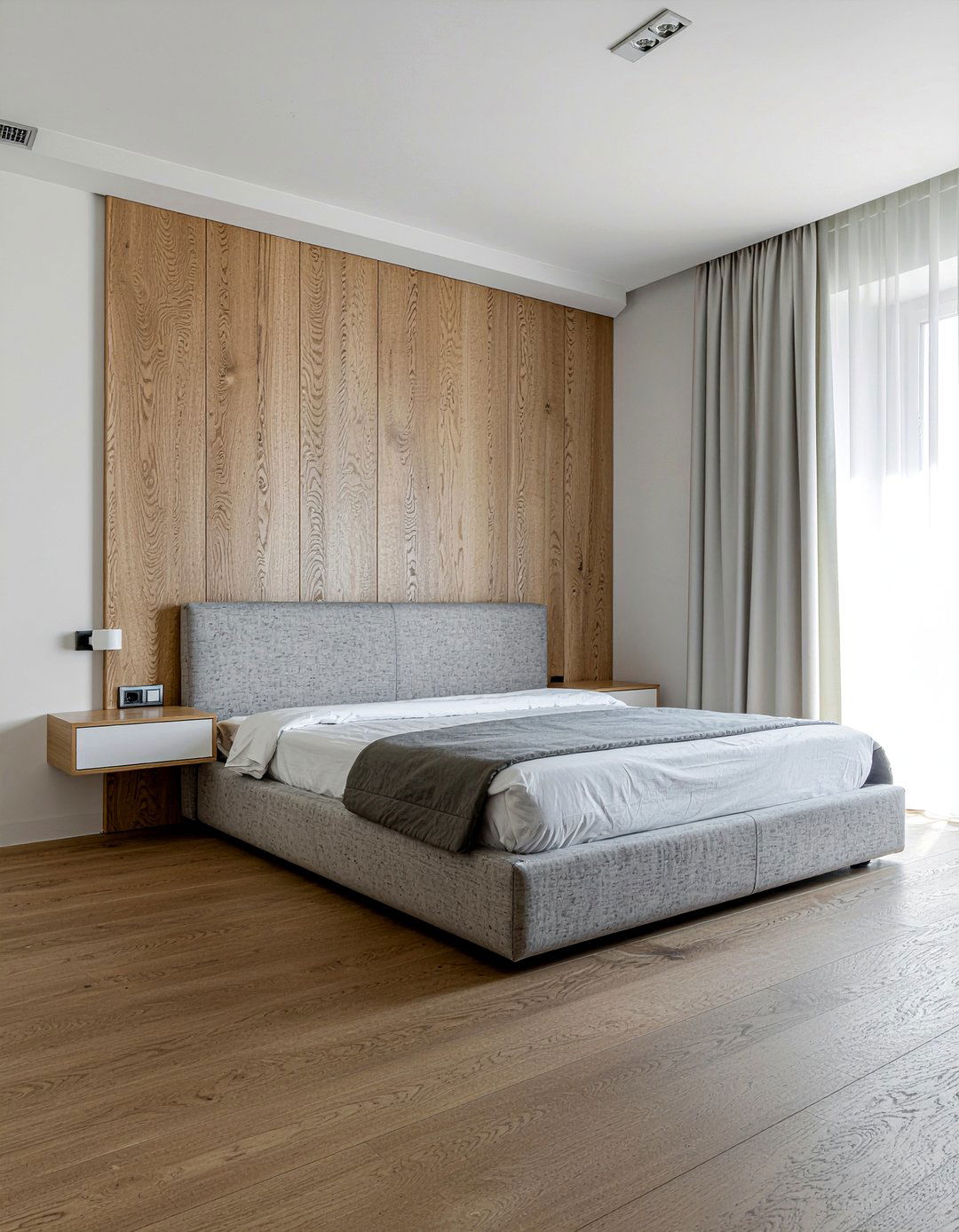 Wood Accent Wall - 30 natural bedroom ideas