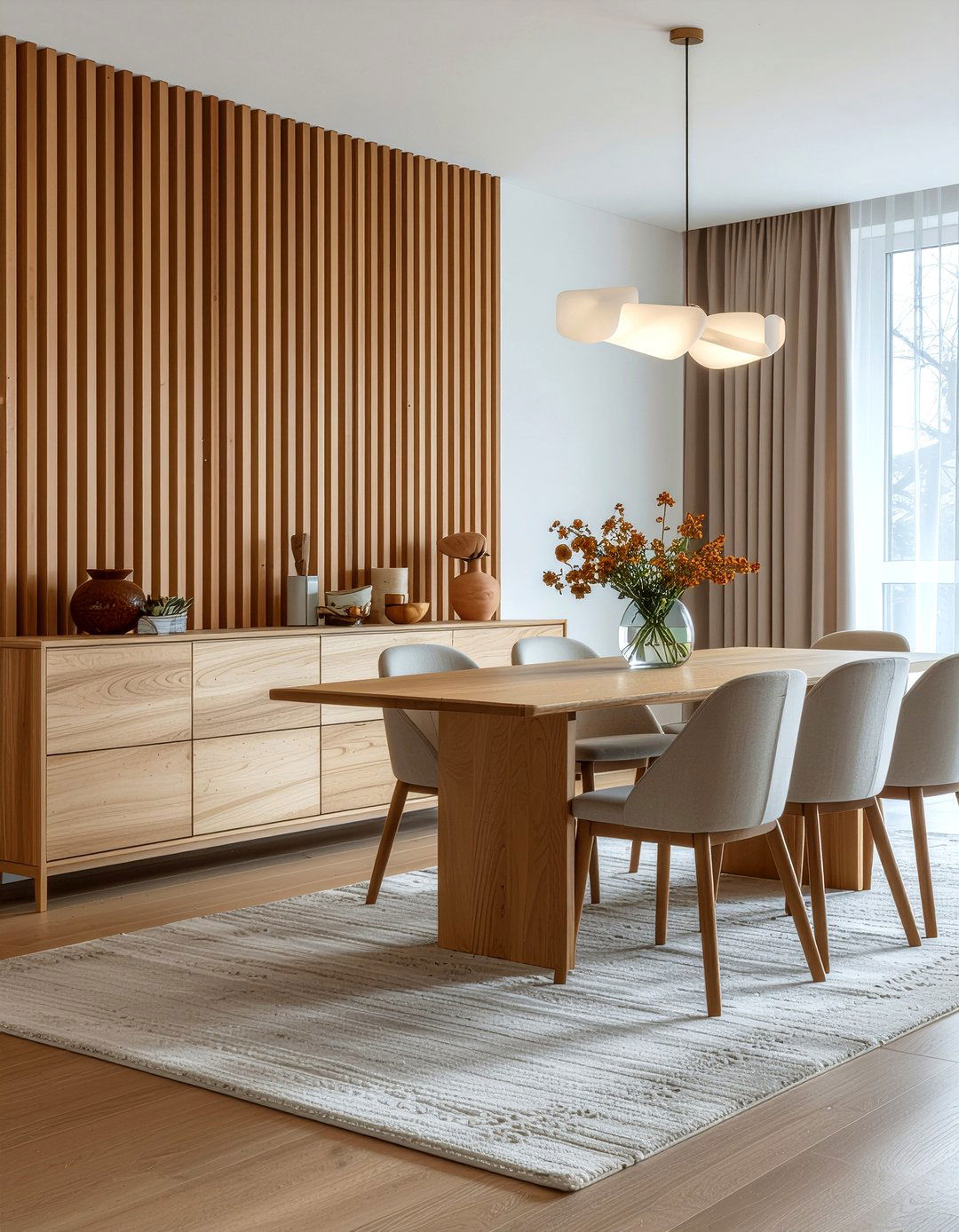 Wood Accent Wall - 30 showstopper dining room ideas