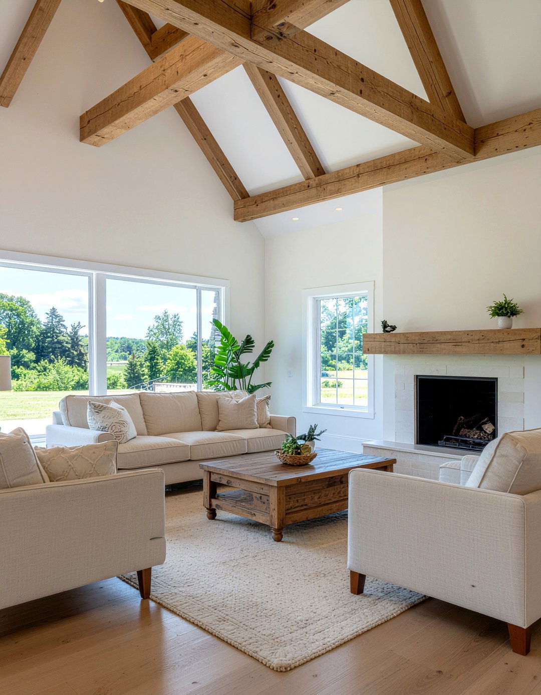 Wood Accents - 30 living room upgrade ideas