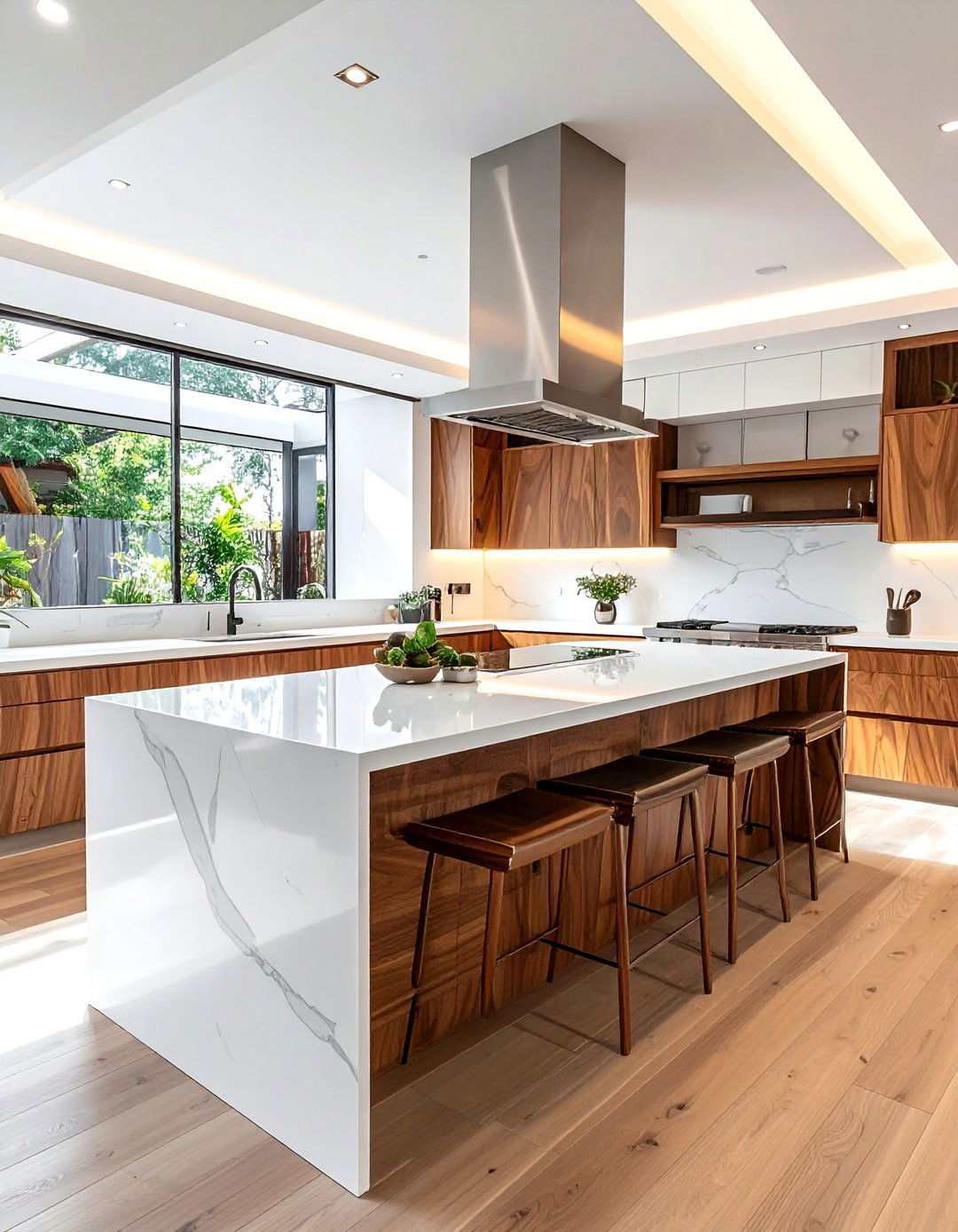 Wood And Corian - 30 Corian kitchen ideas