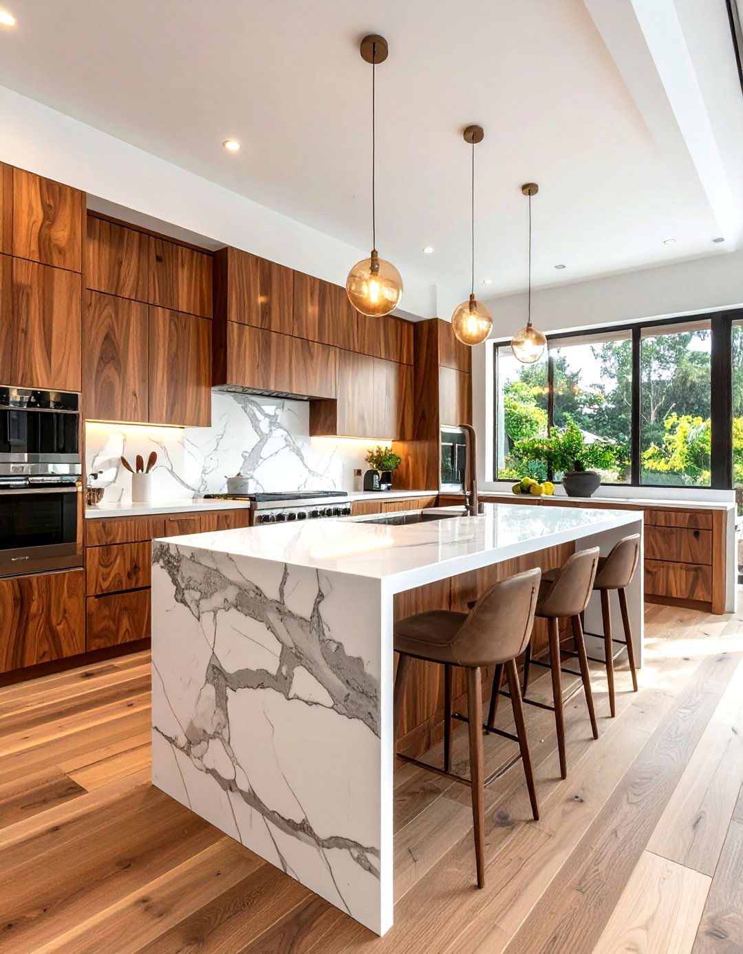 Wood And Marble Kitchen - 30 kitchen style ideas