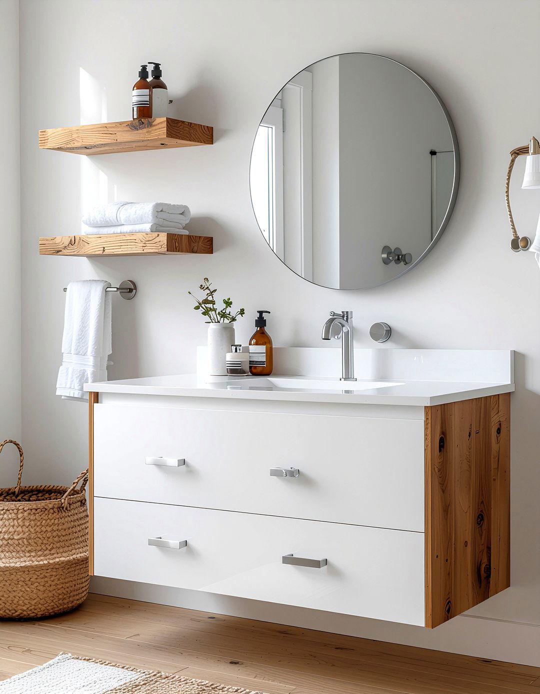 Wood And Metal Cabinet Handle - 30 bathroom hardware ideas