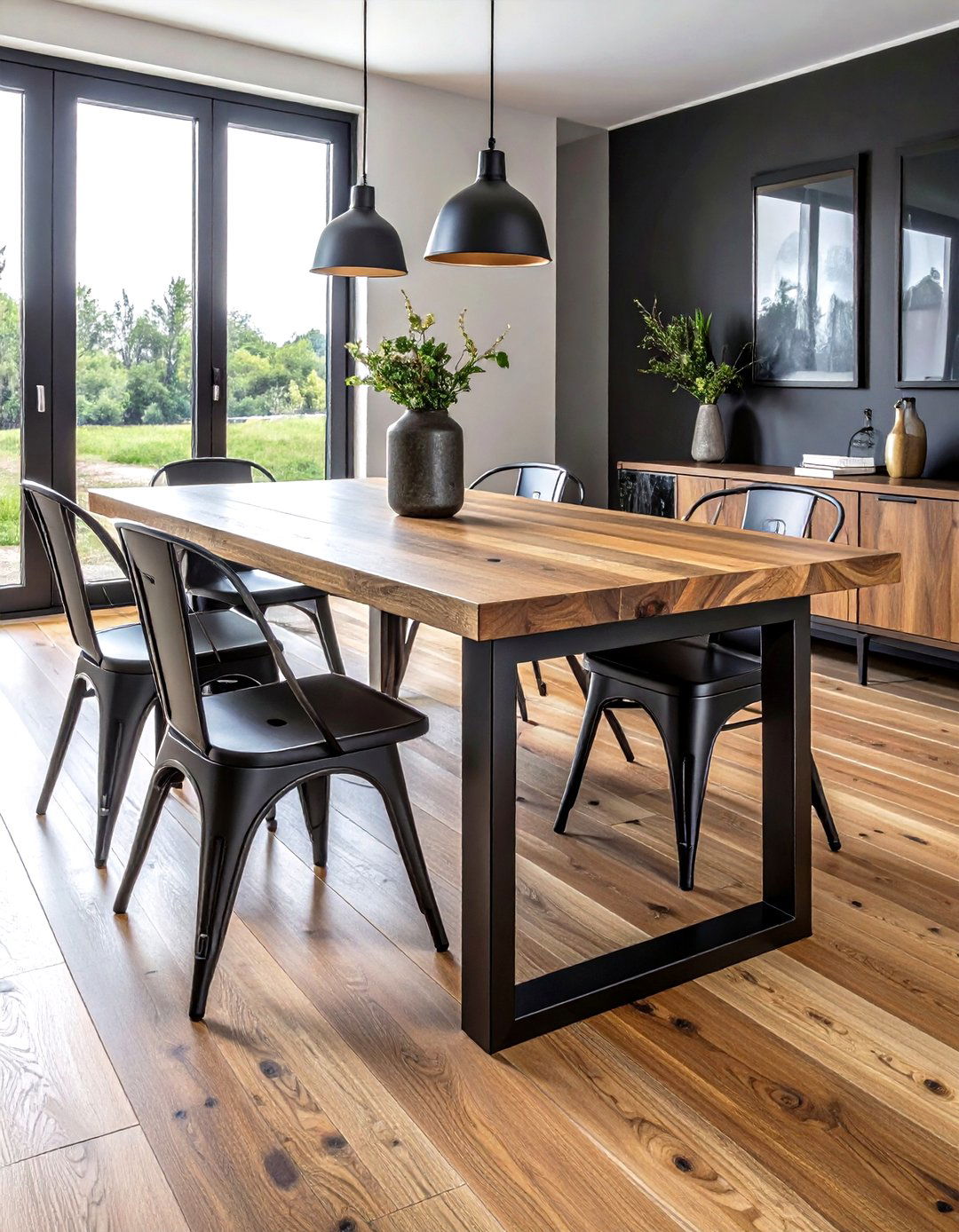 Wood And Metal Dining Set - 30 versatile dining room ideas