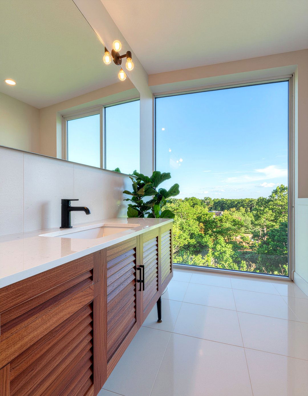Wood And Quartz Vanity - 30 quartz bathroom ideas