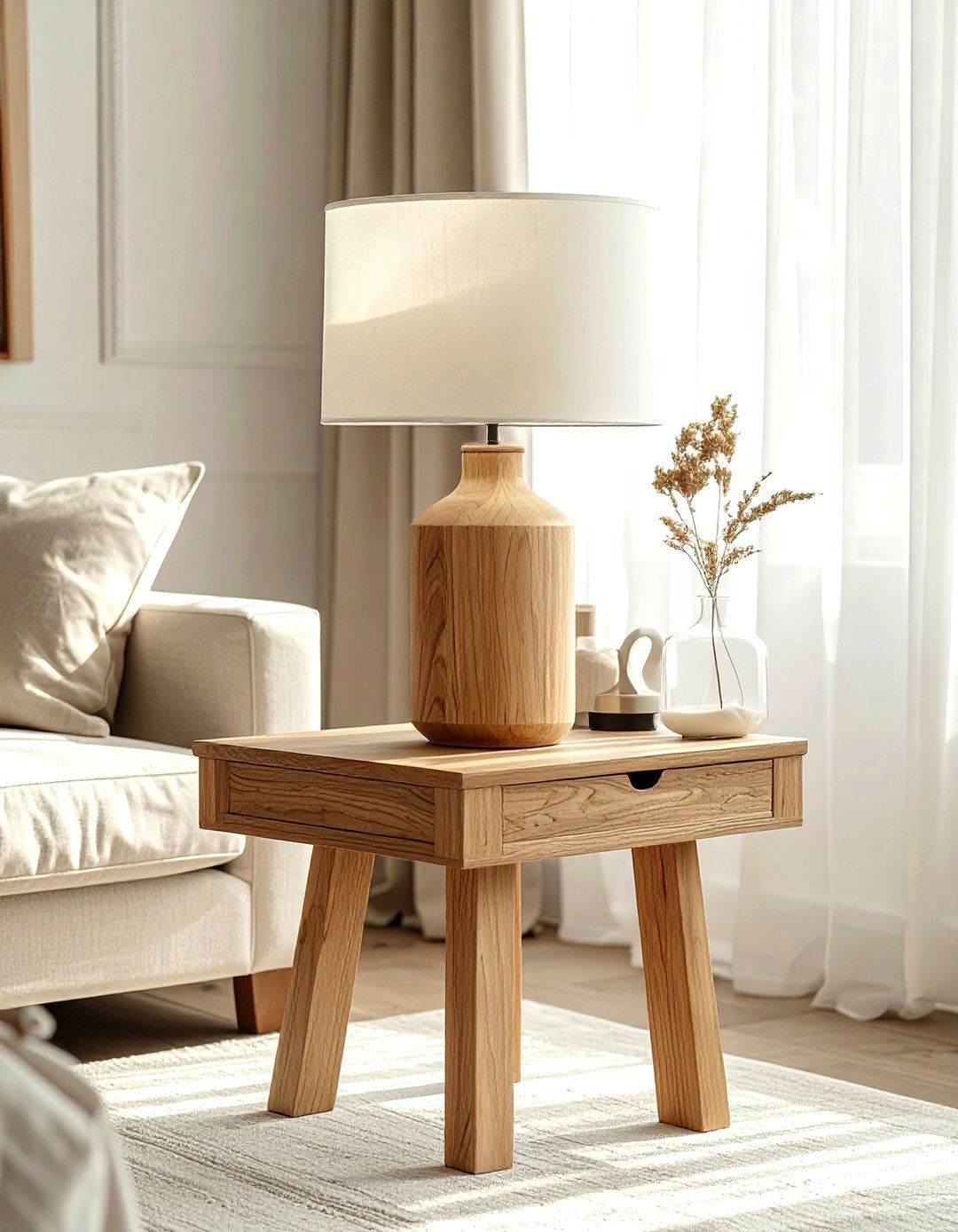 Wood Base Table Lamp - 30 living room table lamp styling