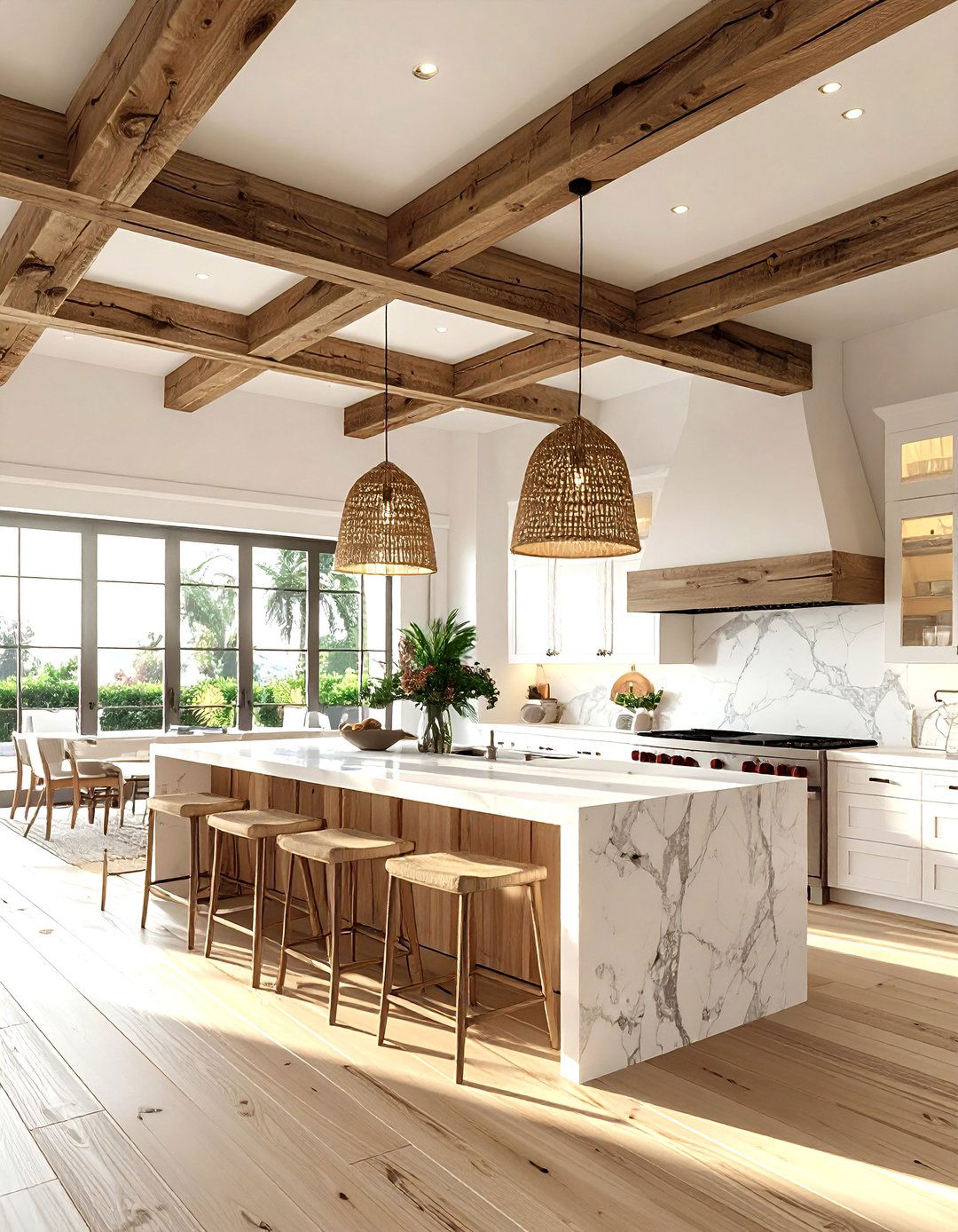 Wood Beam Ceiling - 30 California kitchen ideas