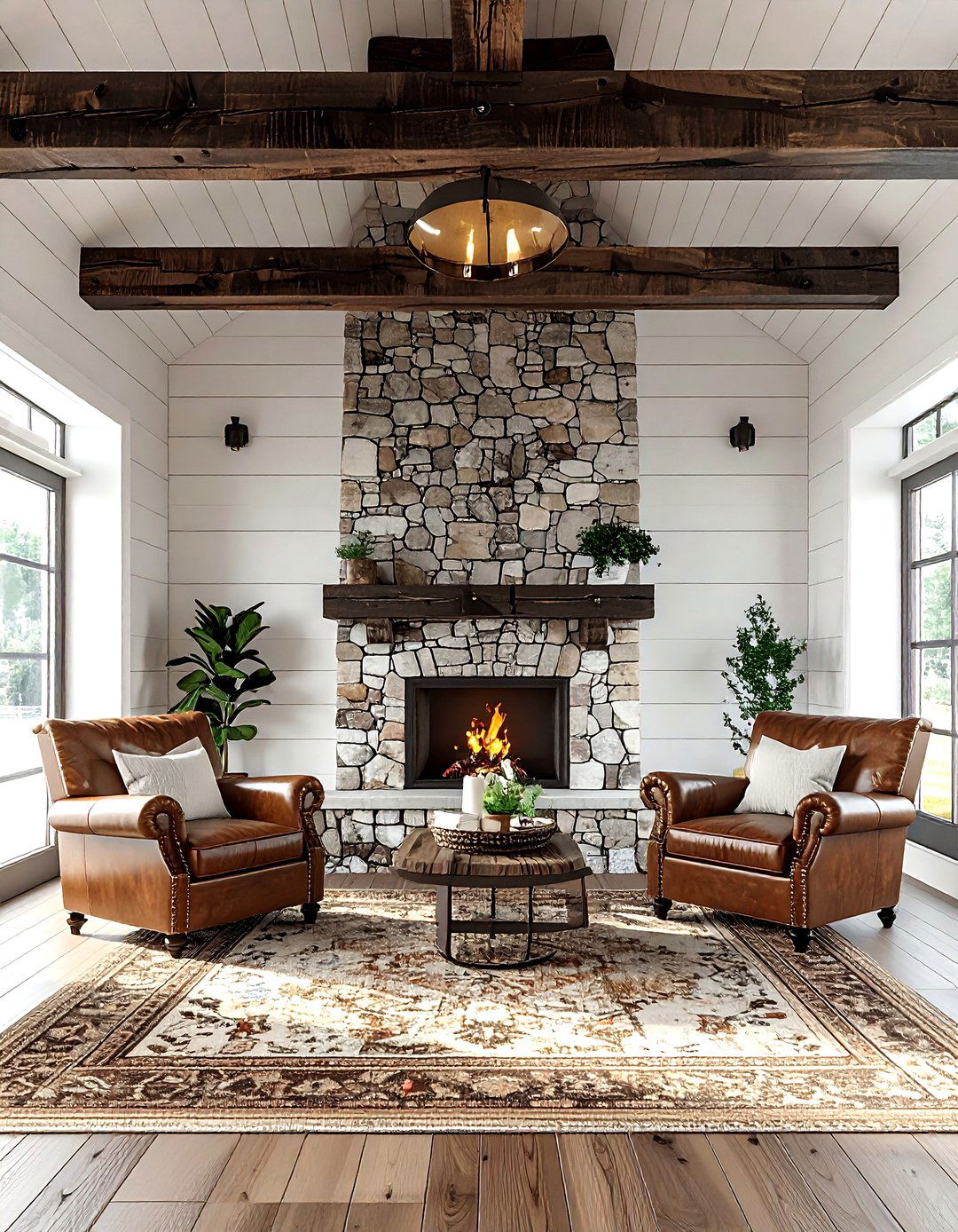 Wood Beam Ceiling - 30 living room ceiling design ideas