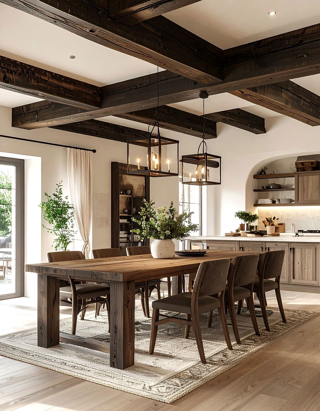 Wood Beam Ceiling Dining - 30 surprising dining room ideas