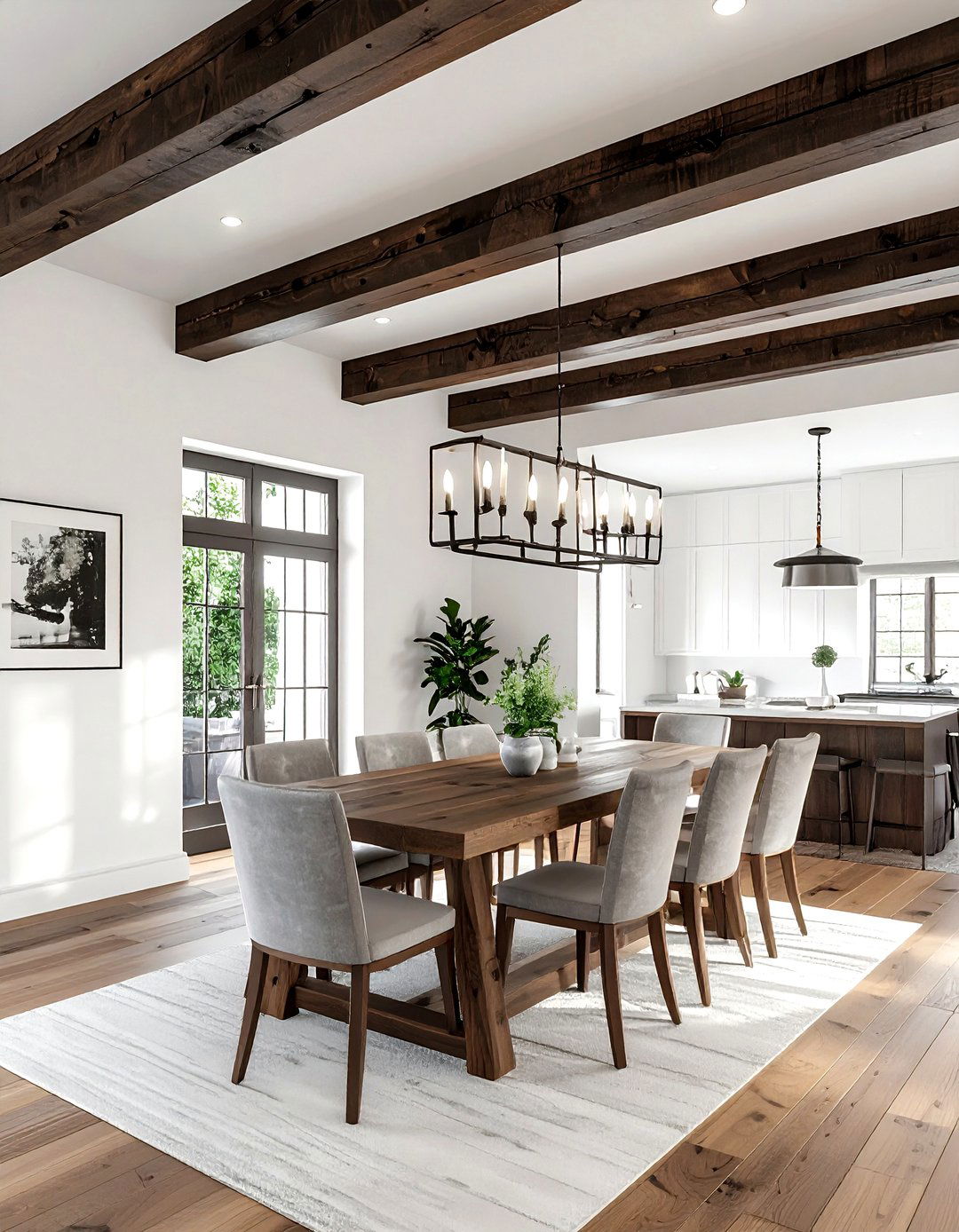 Wood Beam Ceiling Dining Room - 30 American dining room ideas