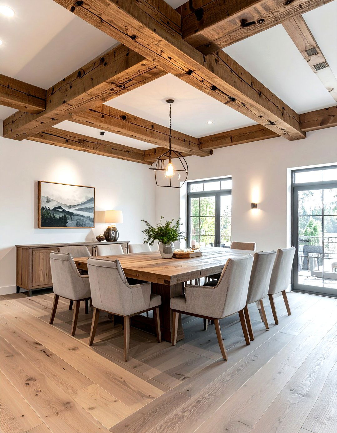 Wood Beam Ceiling - 30 beautiful dining room ideas