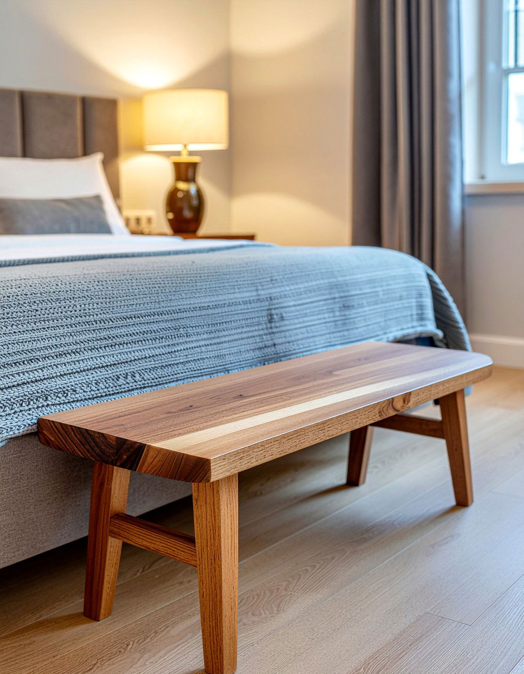 Wood Bench - 30 natural bedroom ideas