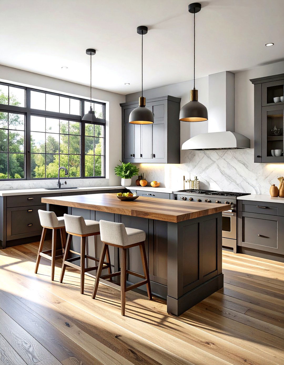 Wood Breakfast Bar - 30 kitchen island with seating ideas