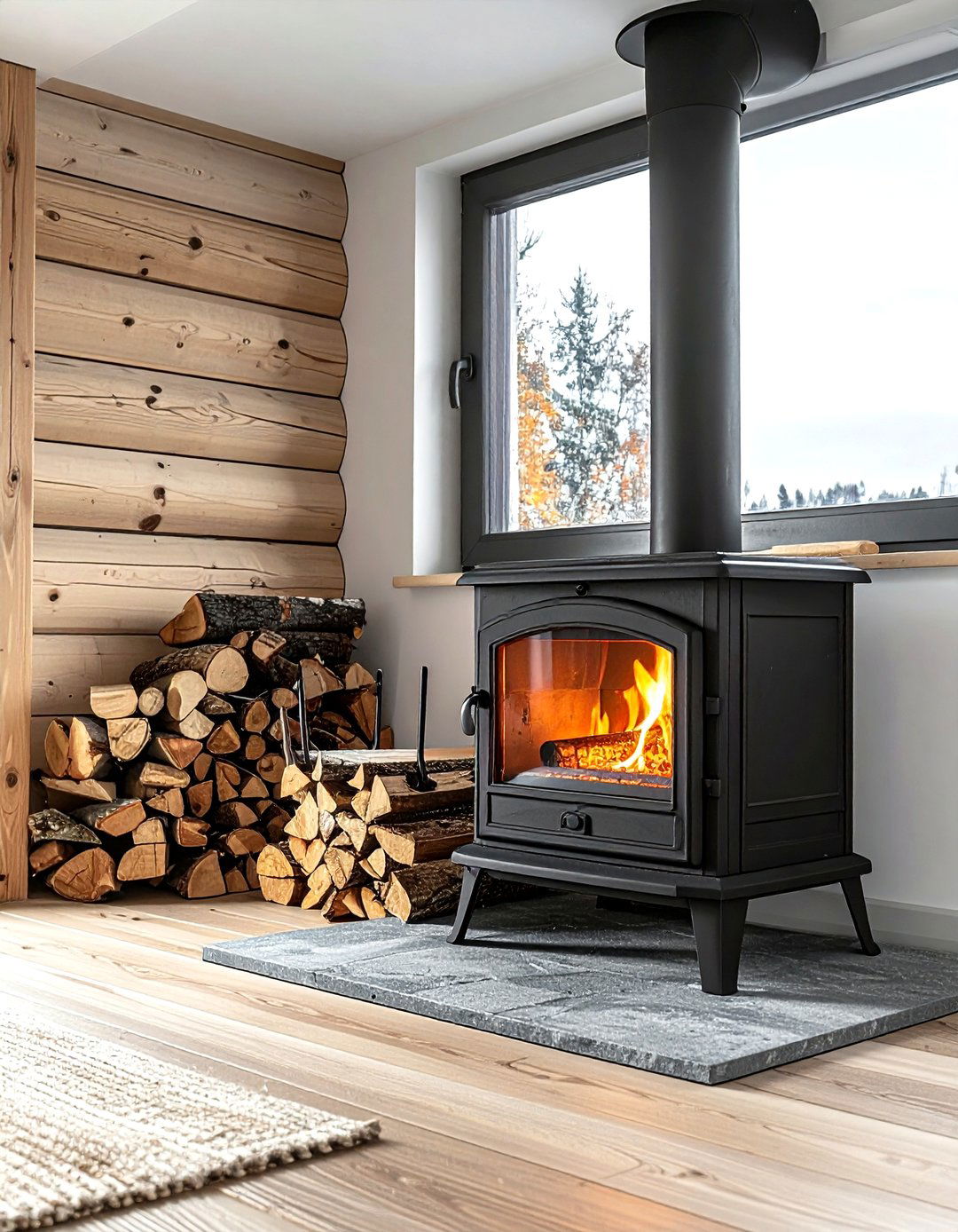 Wood Burning Stoves - 30 lodge decor ideas