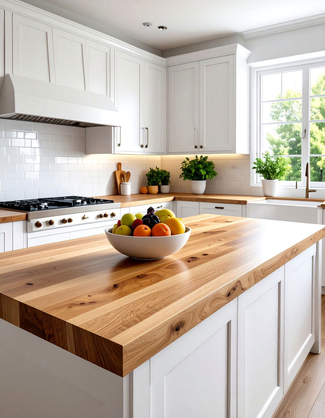 Wood Butcher Block Countertop - 30 efficient kitchen ideas