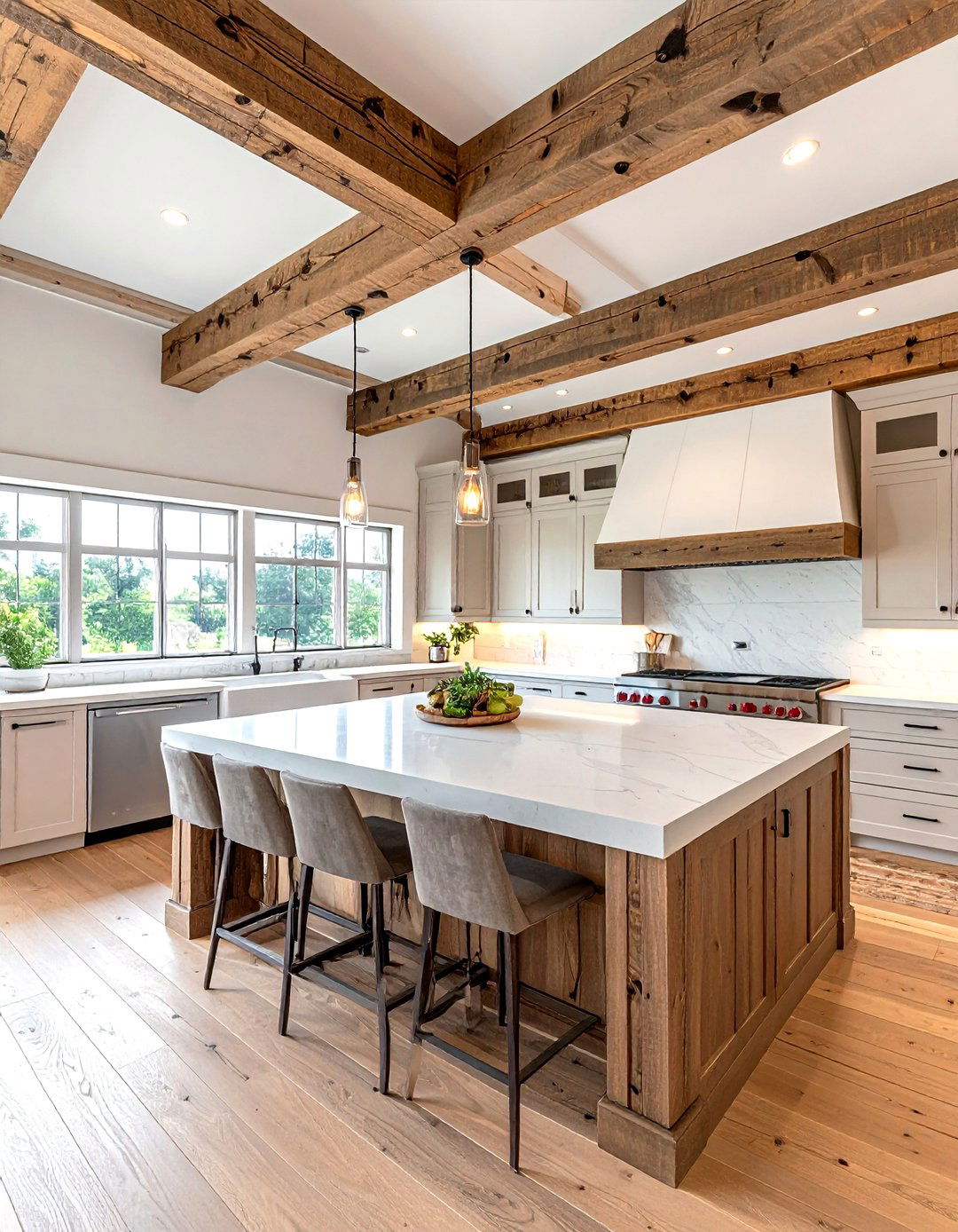 Wood Ceiling Beams - 30 top kitchen ideas