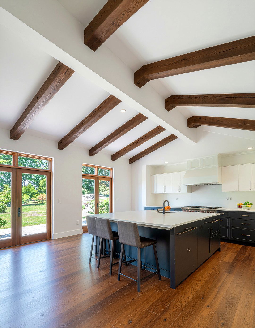 Wood Ceiling Beams - 30 kitchen transformation ideas