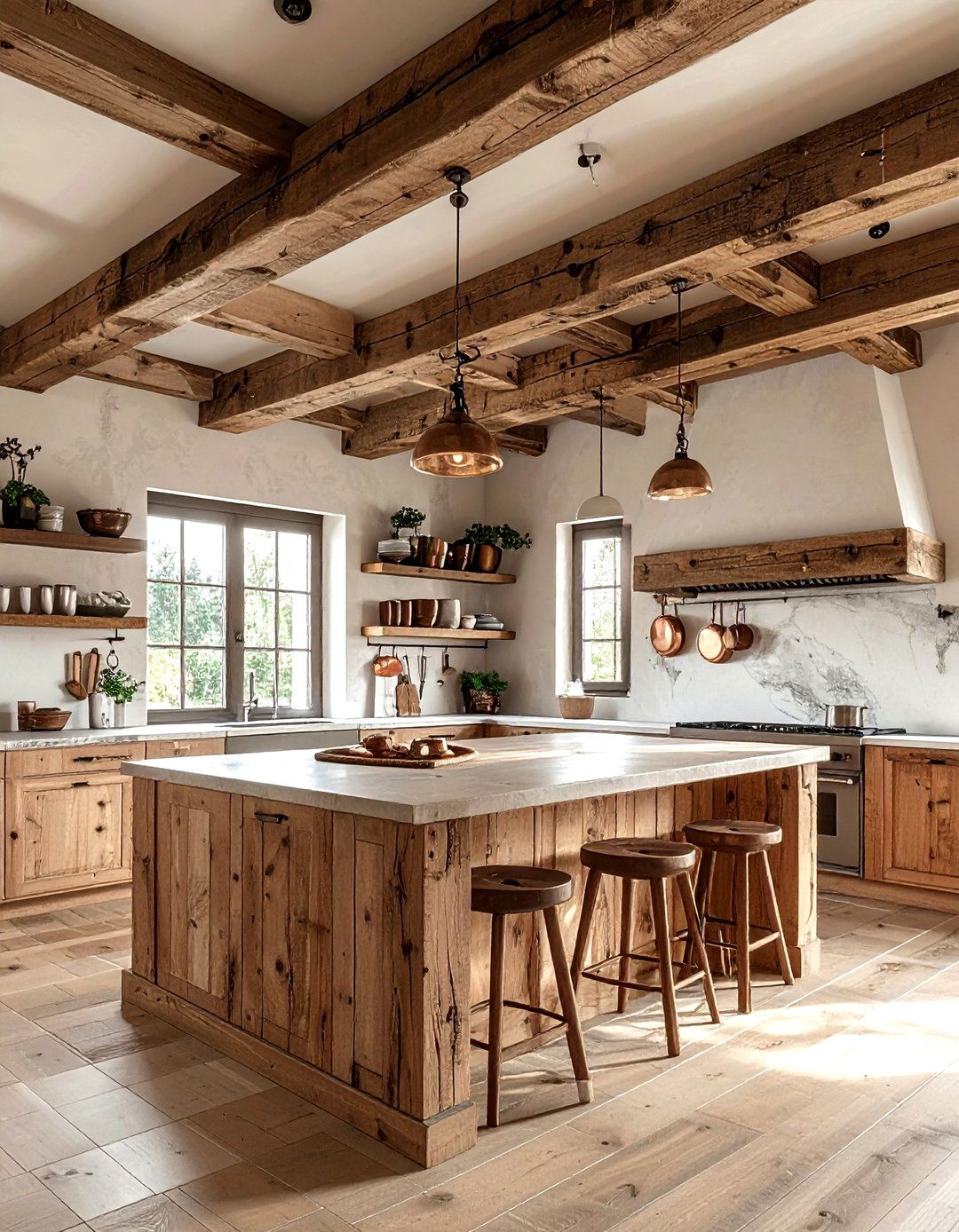 Wood Ceiling Beams - 30 kitchen upgrade ideas