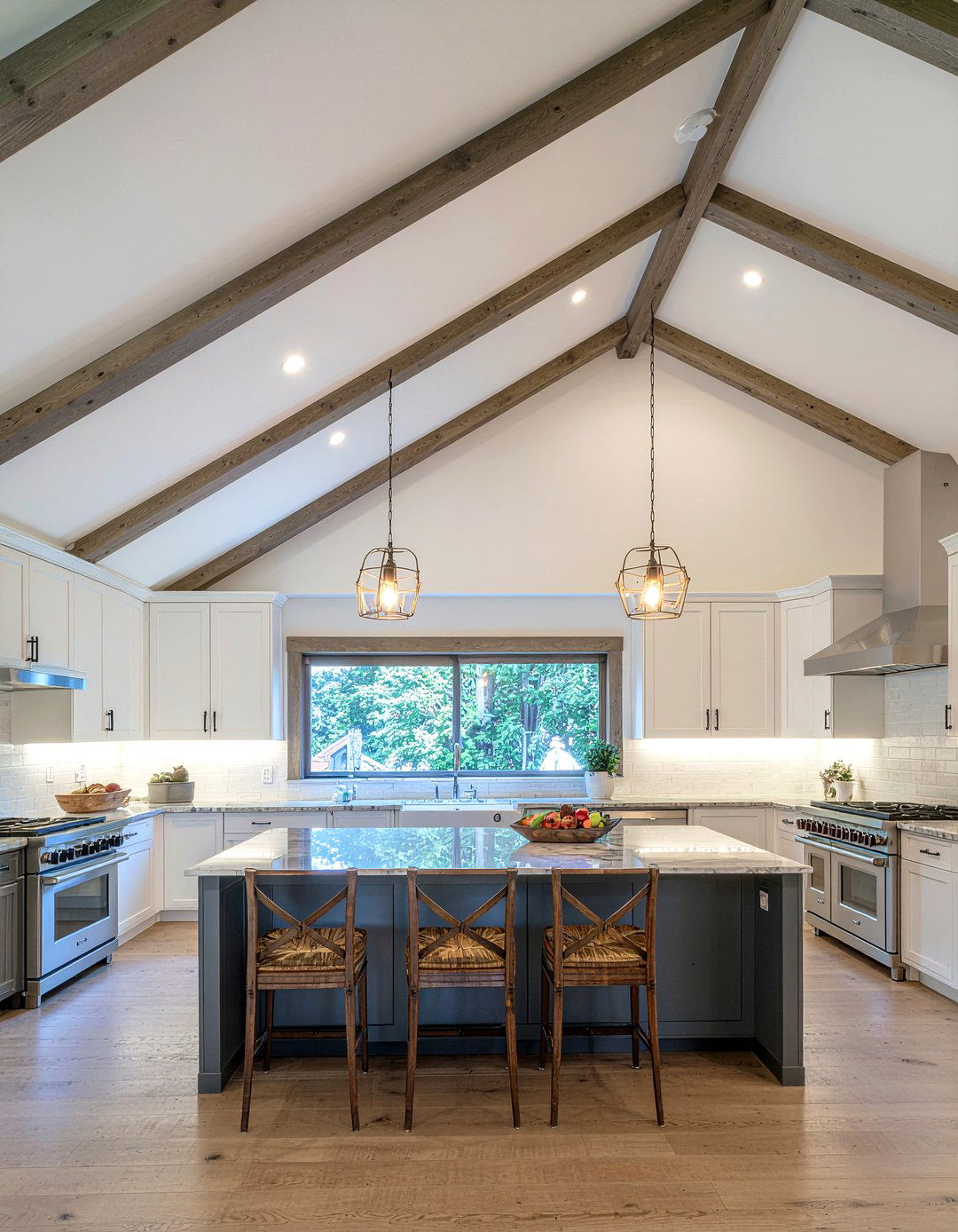 Wood Ceiling Beams - 30 popular kitchen ideas