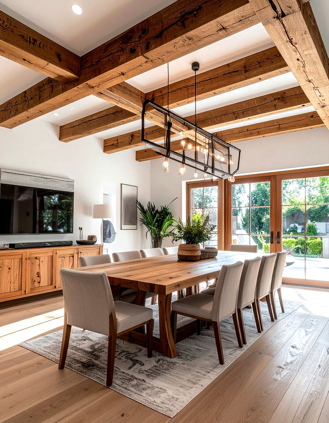 Wood Ceiling Joist Dining Room - 30 wood dining room ideas