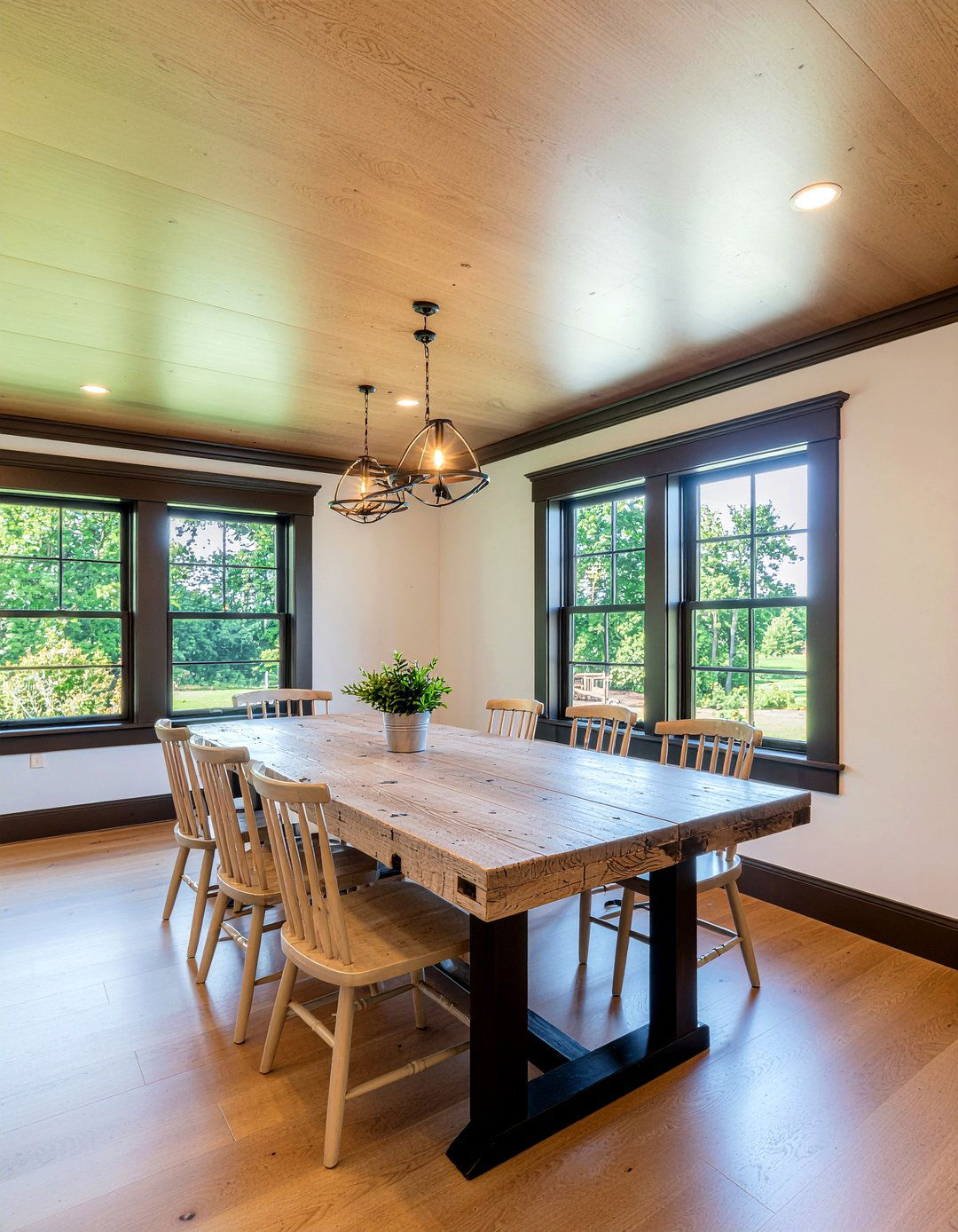 Wood Ceiling Wallpaper Dining Room - 30 dining room wallpapered ceiling ideas