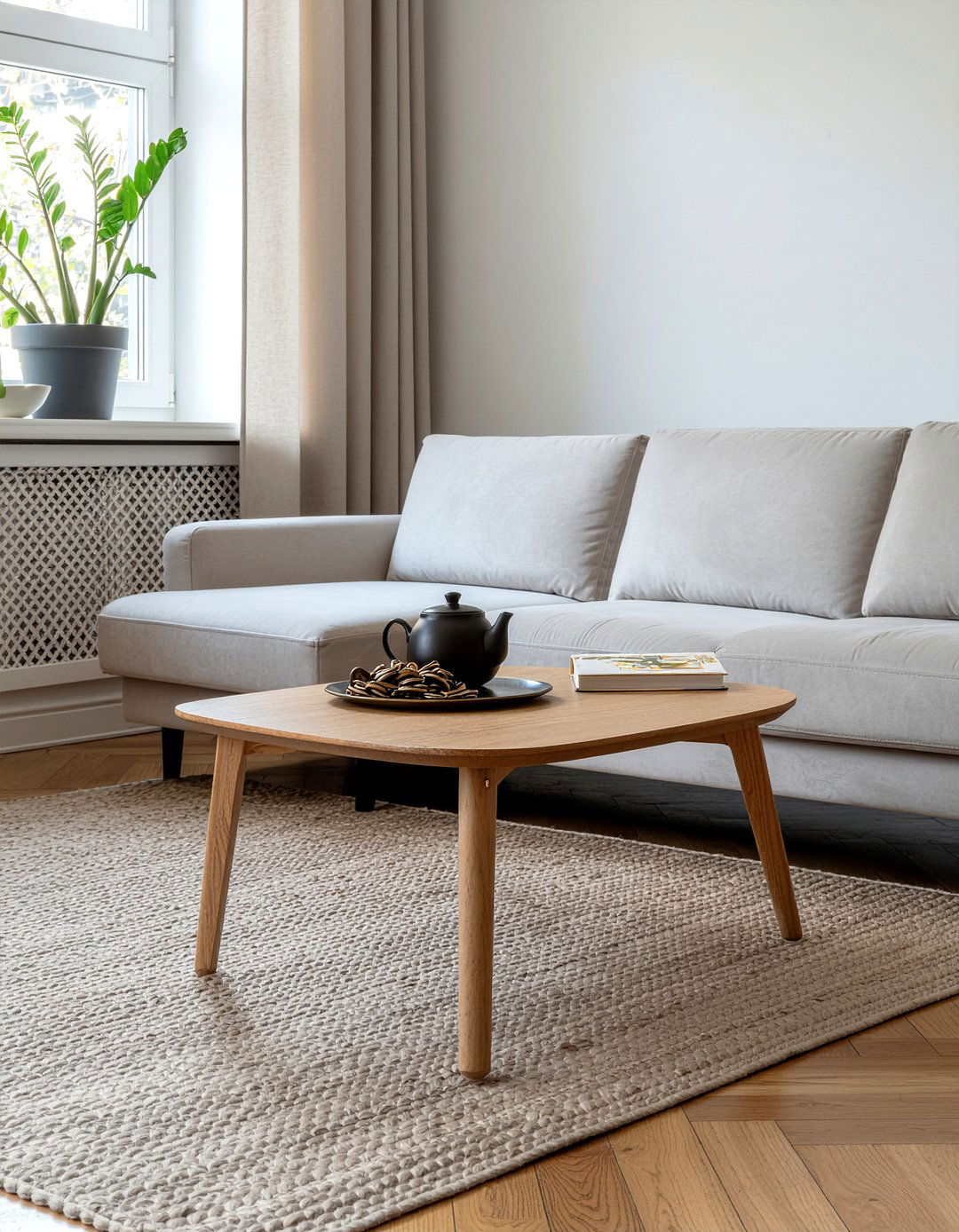 Wood Coffee Table - 30 light academia living room ideas