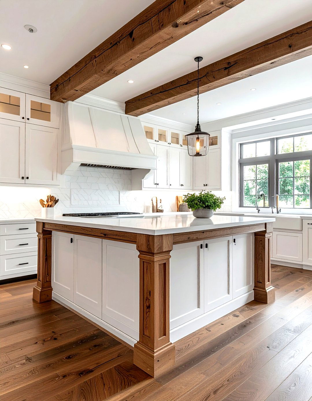 Wood Corbels - 30 kitchen classic element ideas