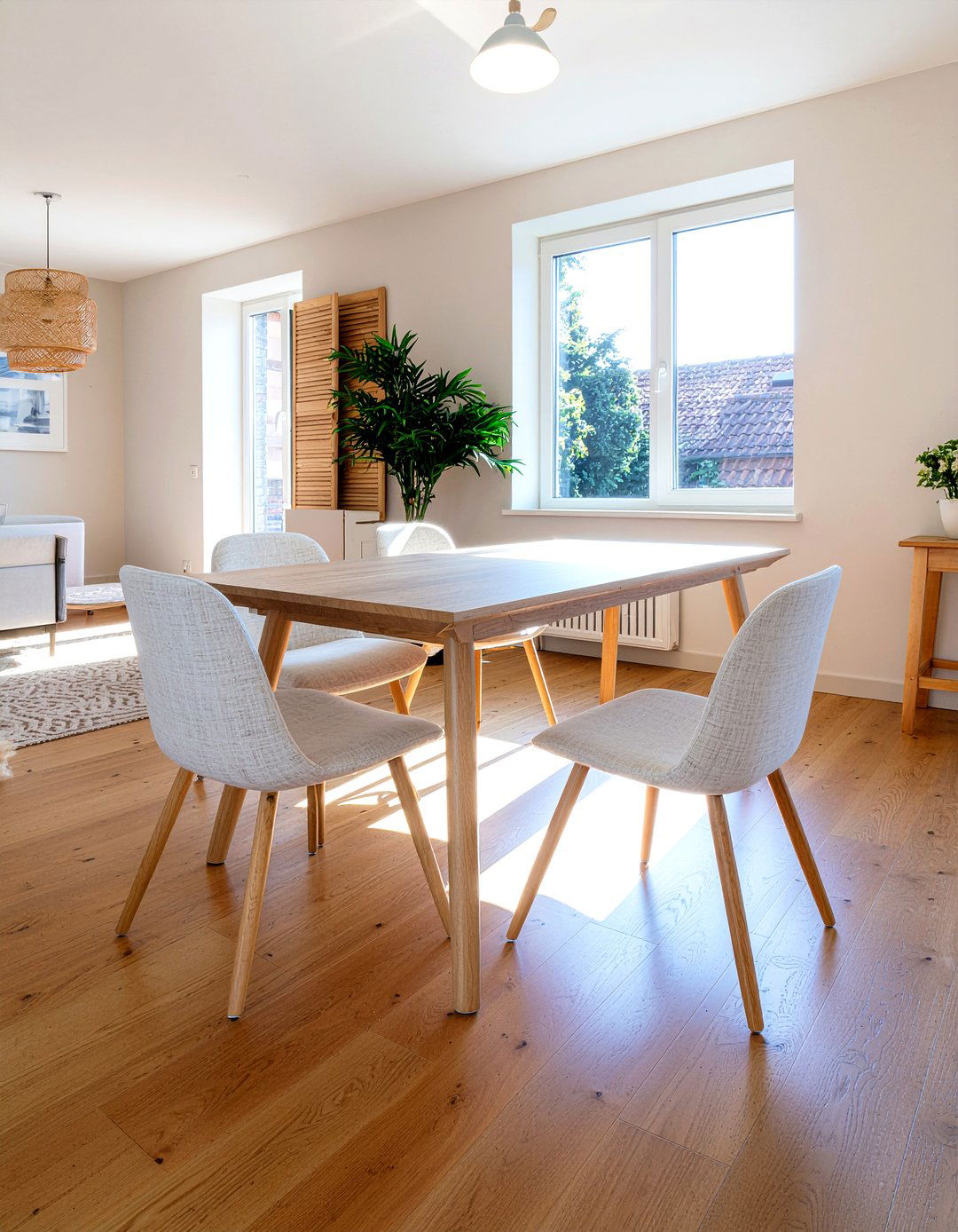 Wood Dining Table - 30 light dining room ideas