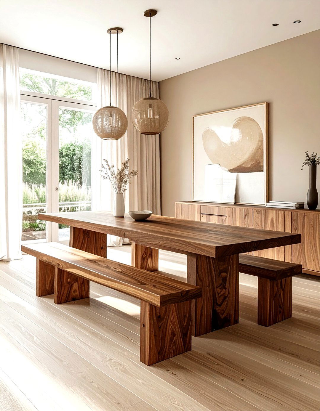 Wood Dining Table - 30 minimalist dining room ideas