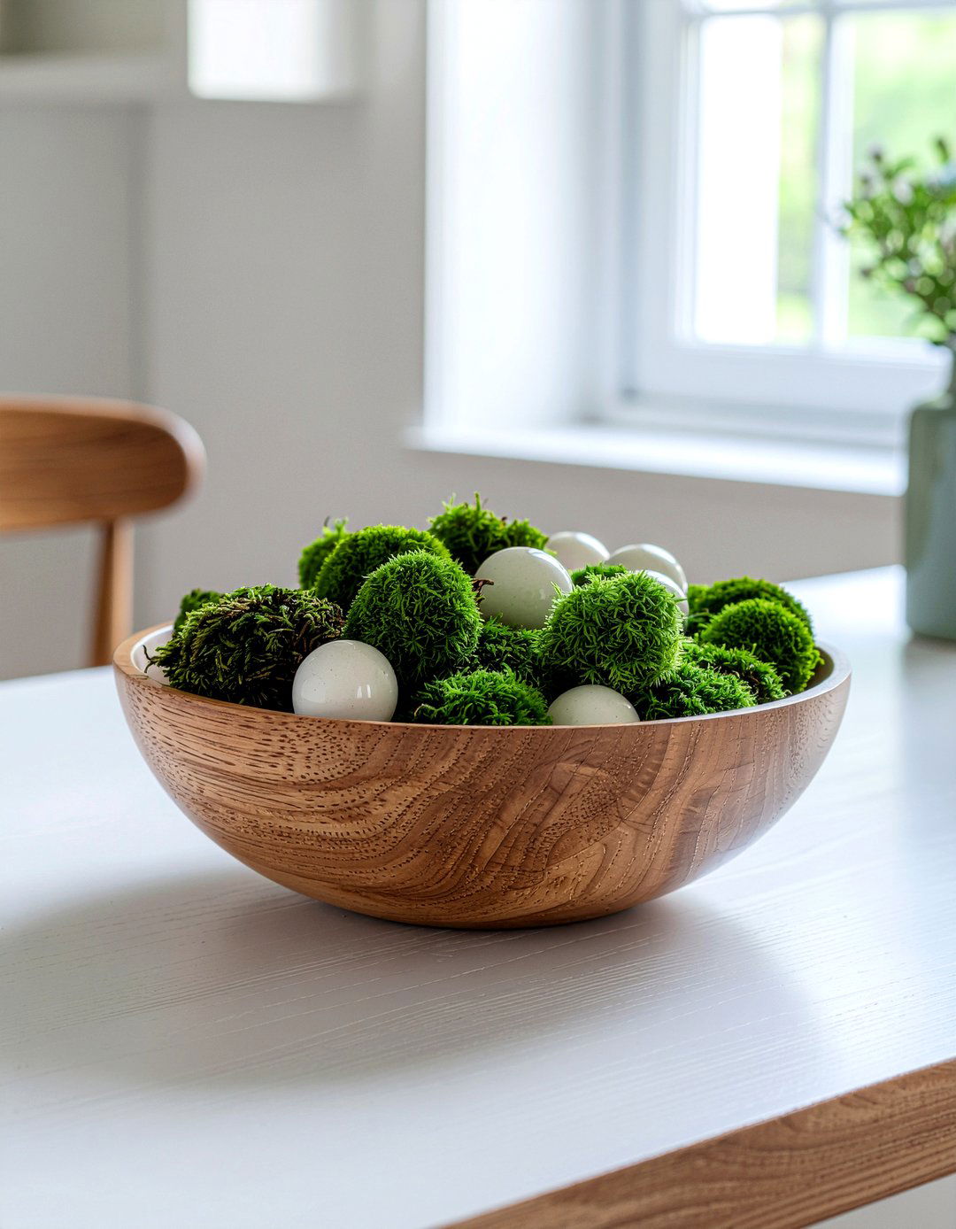 Wood Dough Bowl - 30 centerpiece dining room ideas